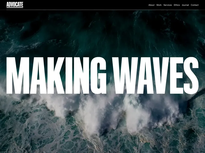 Screenshot of advocatedesign.co.uk
