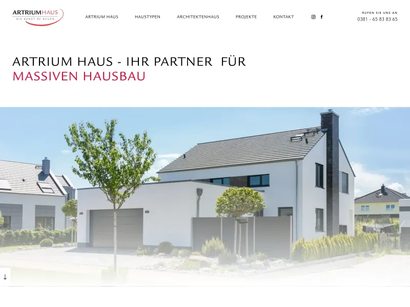 Screenshot of artrium-haus.de
