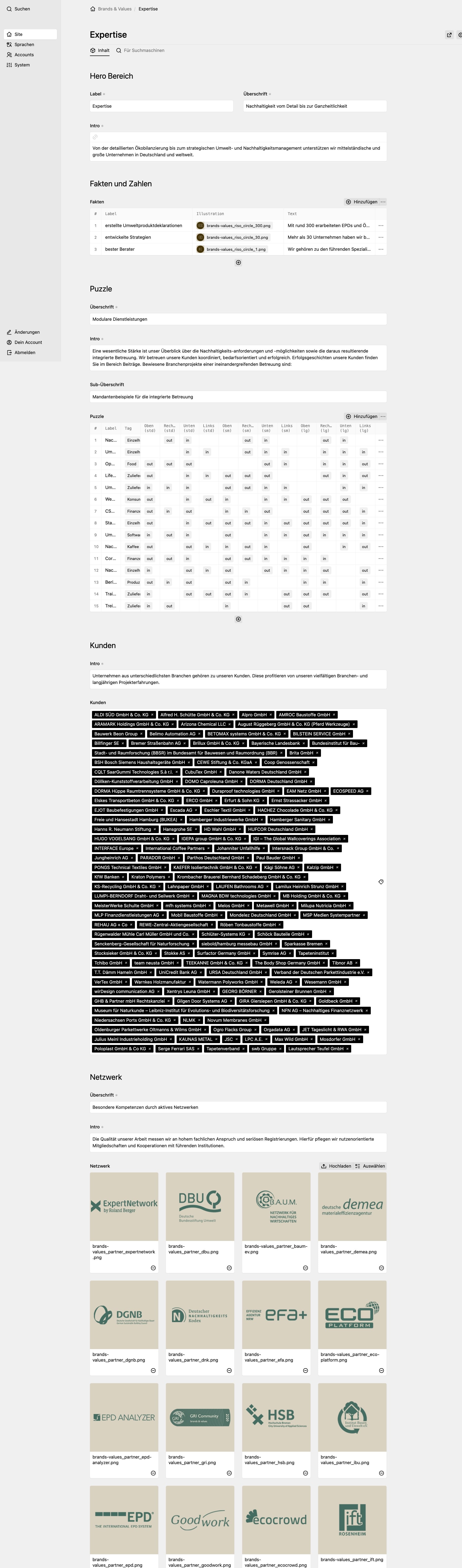 Backend screenshot of brandsandvalues.com