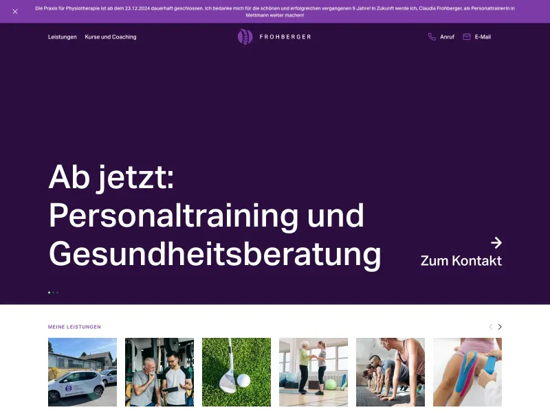 Screenshot of claudia-frohberger.de