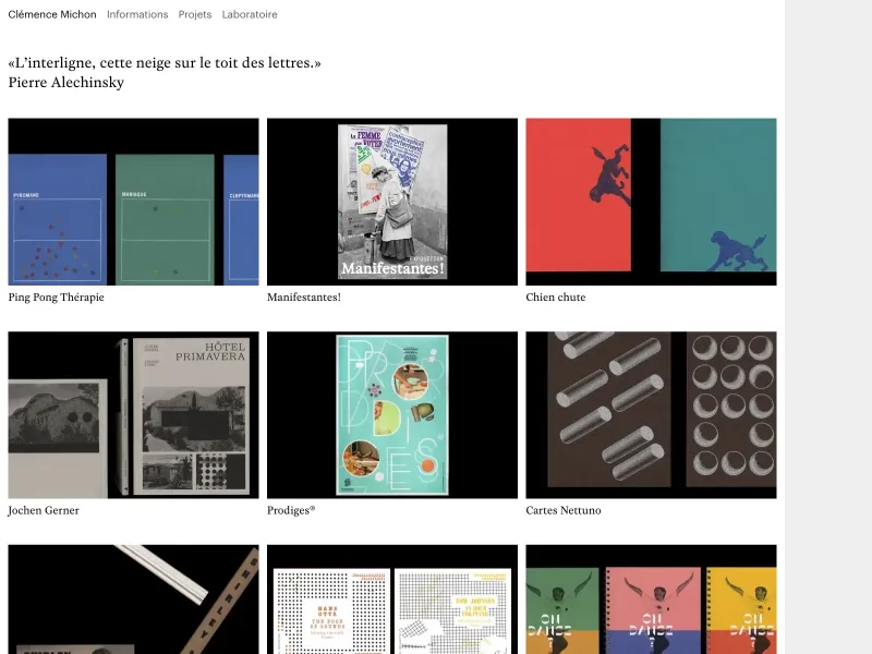 Screenshot of clemencemichon.com