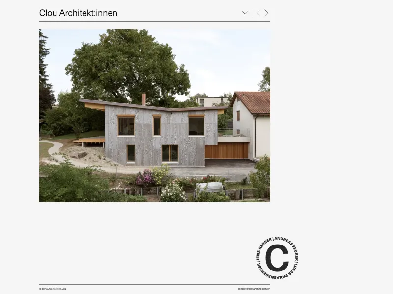 Screenshot of clouarchitekten.ch