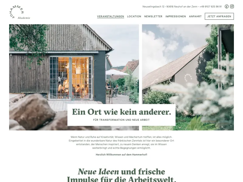 Screenshot of derhammerhof.de