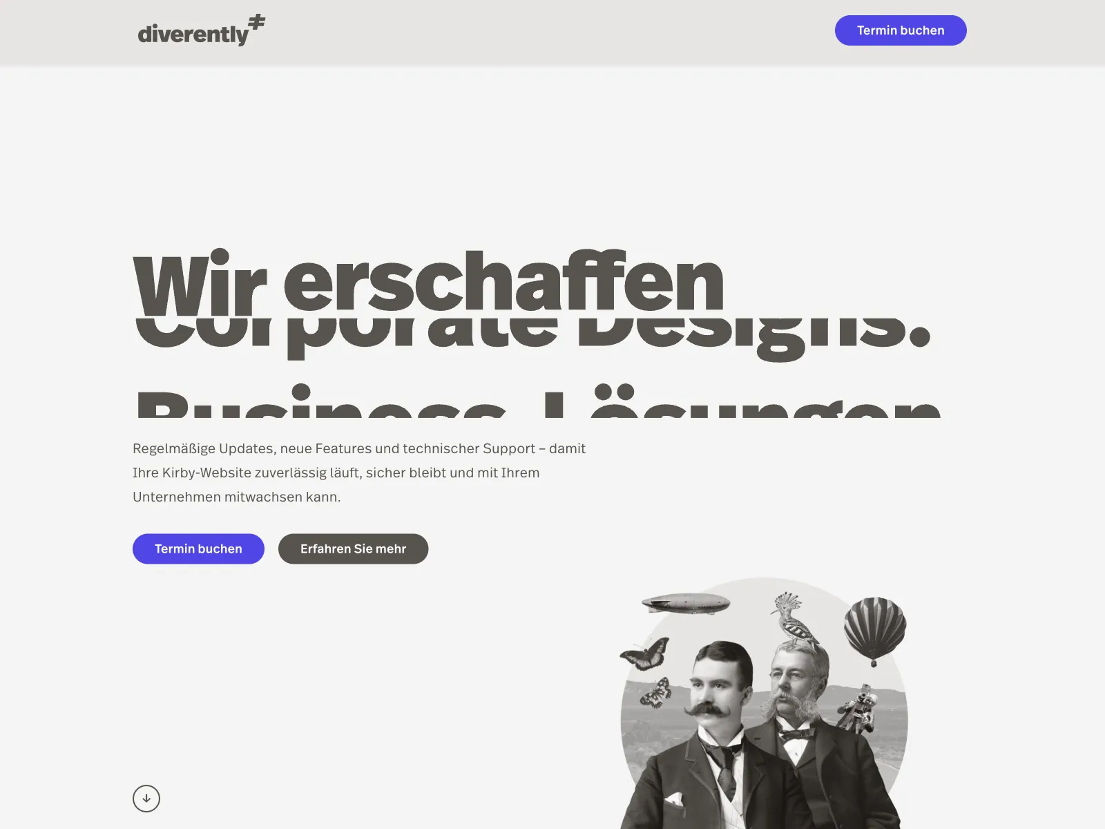 Frontend screenshot of diverently.com
