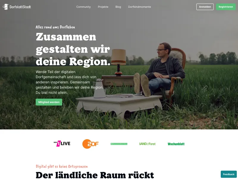 Screenshot of dorfstattstadt.de