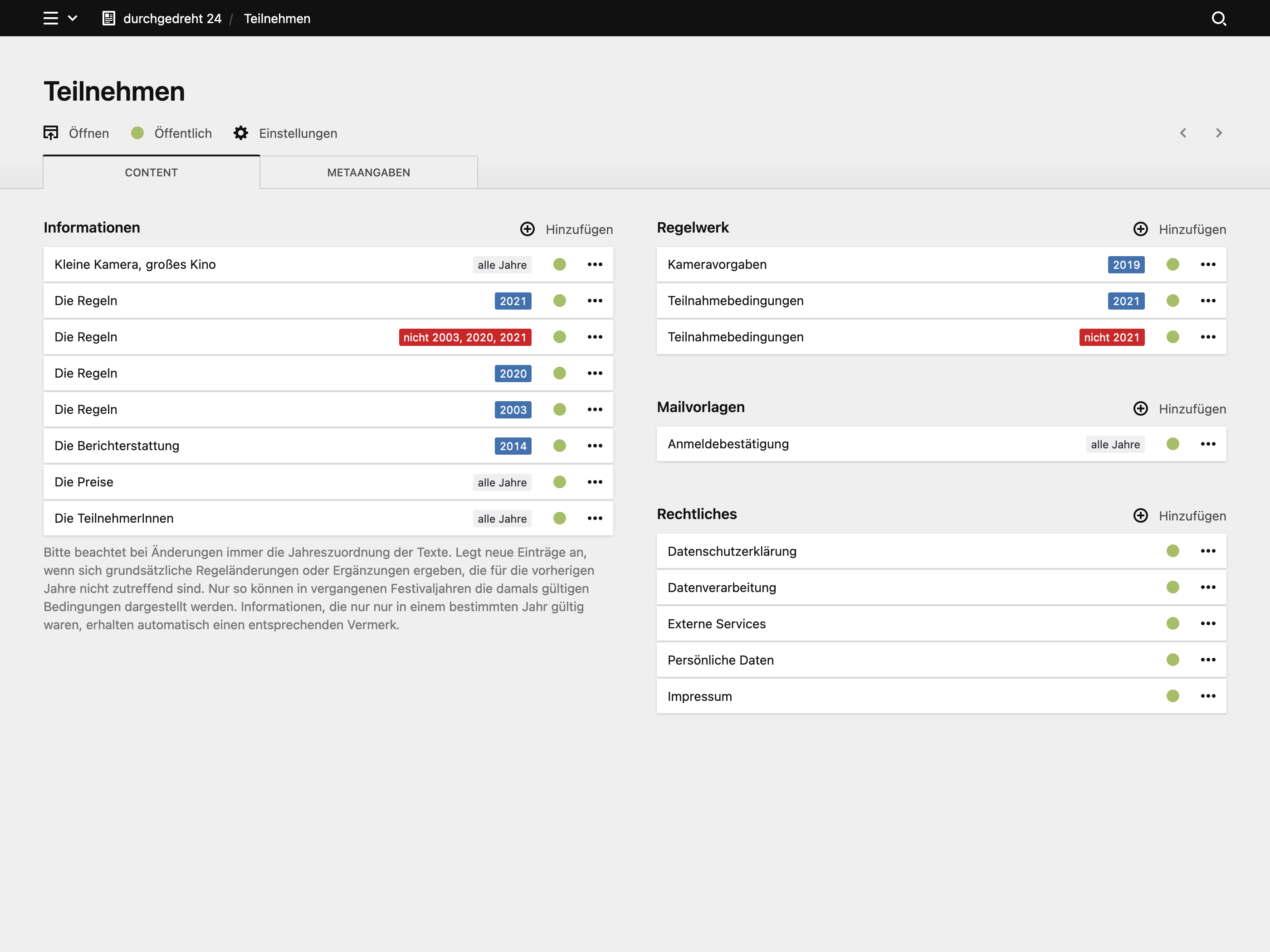 Backend screenshot of durchgedreht24.de