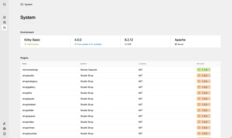 Backend screenshot of gali-izard.arch.ethz.ch