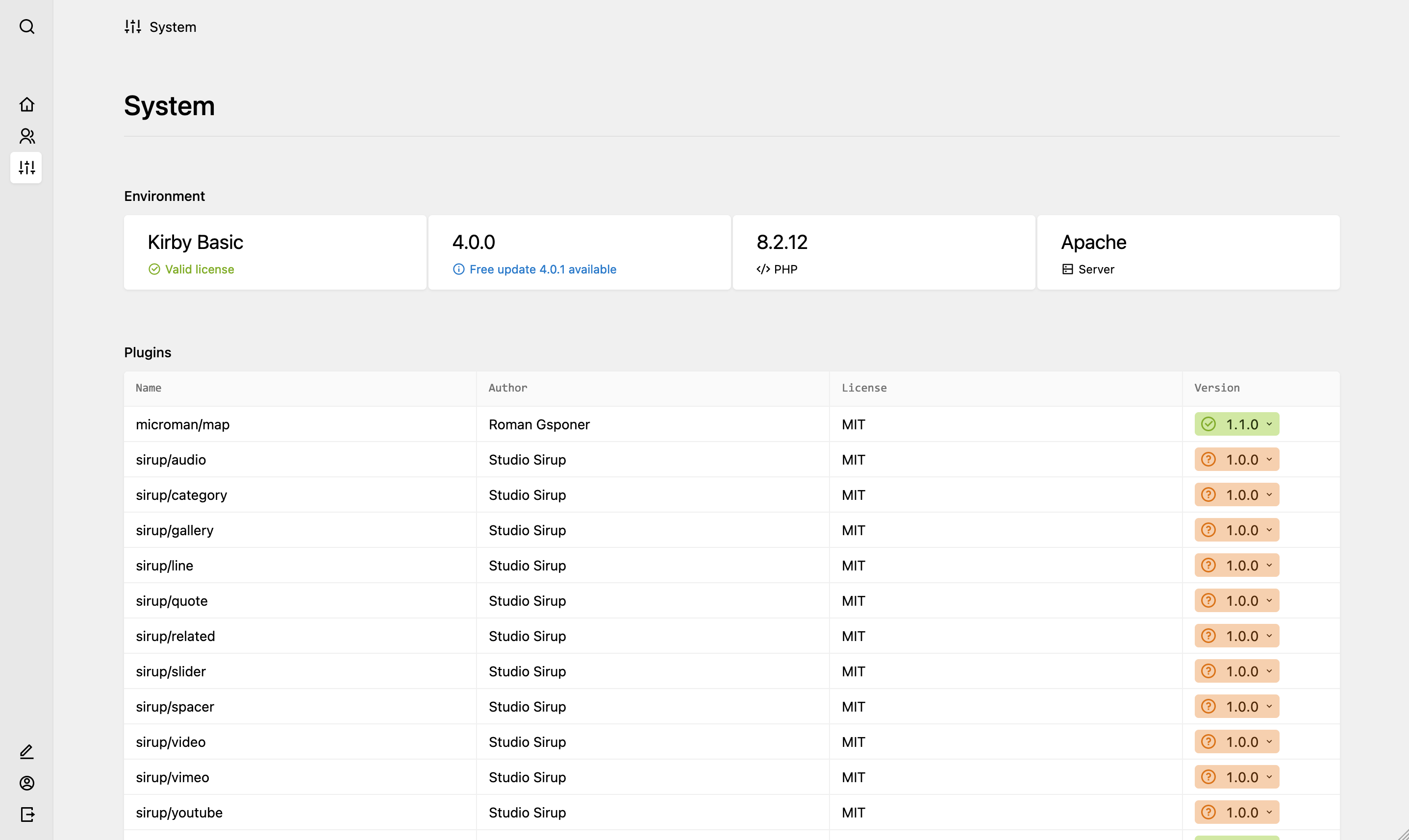Backend screenshot of gali-izard.arch.ethz.ch