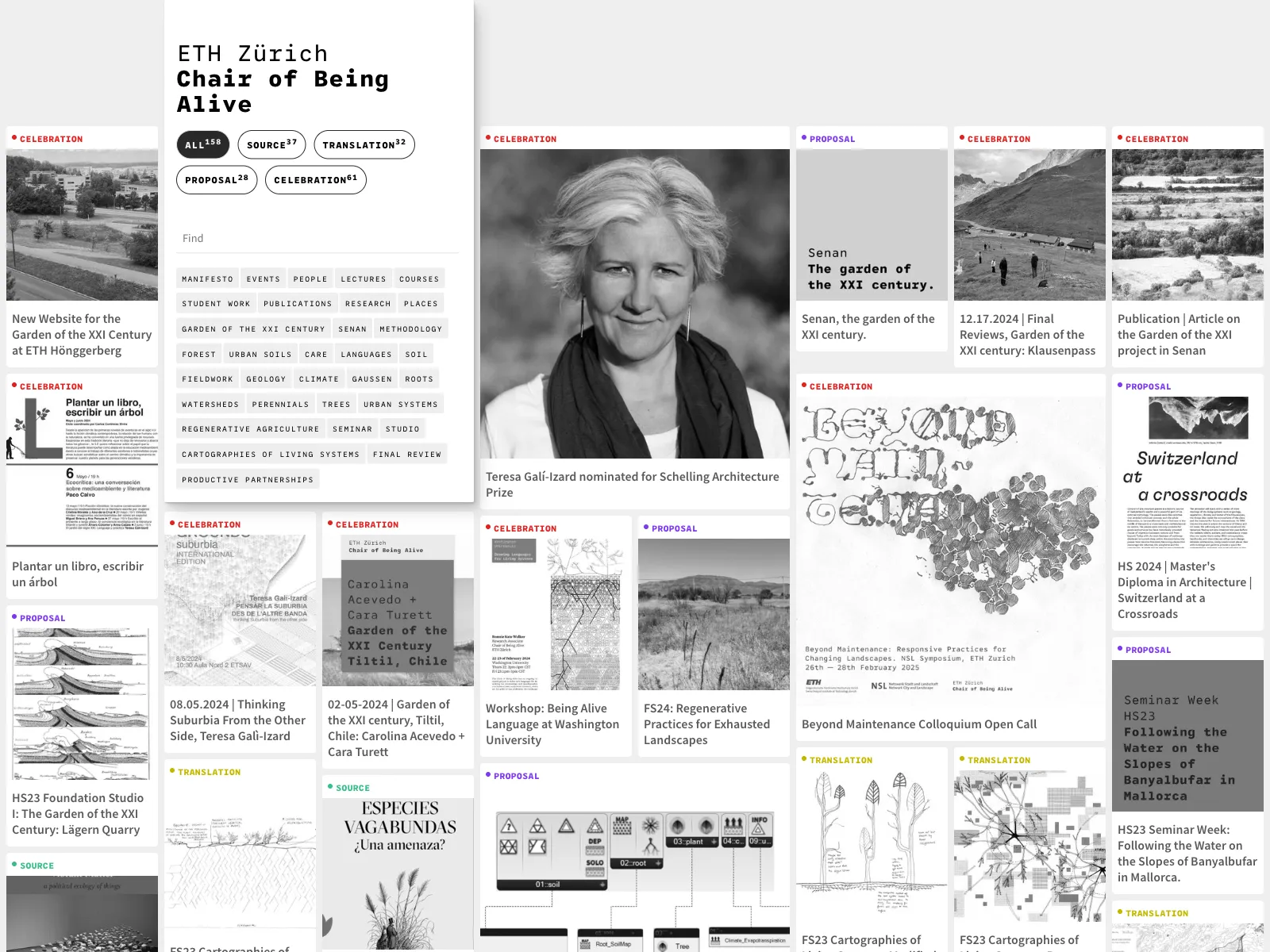 Frontend screenshot of gali-izard.arch.ethz.ch
