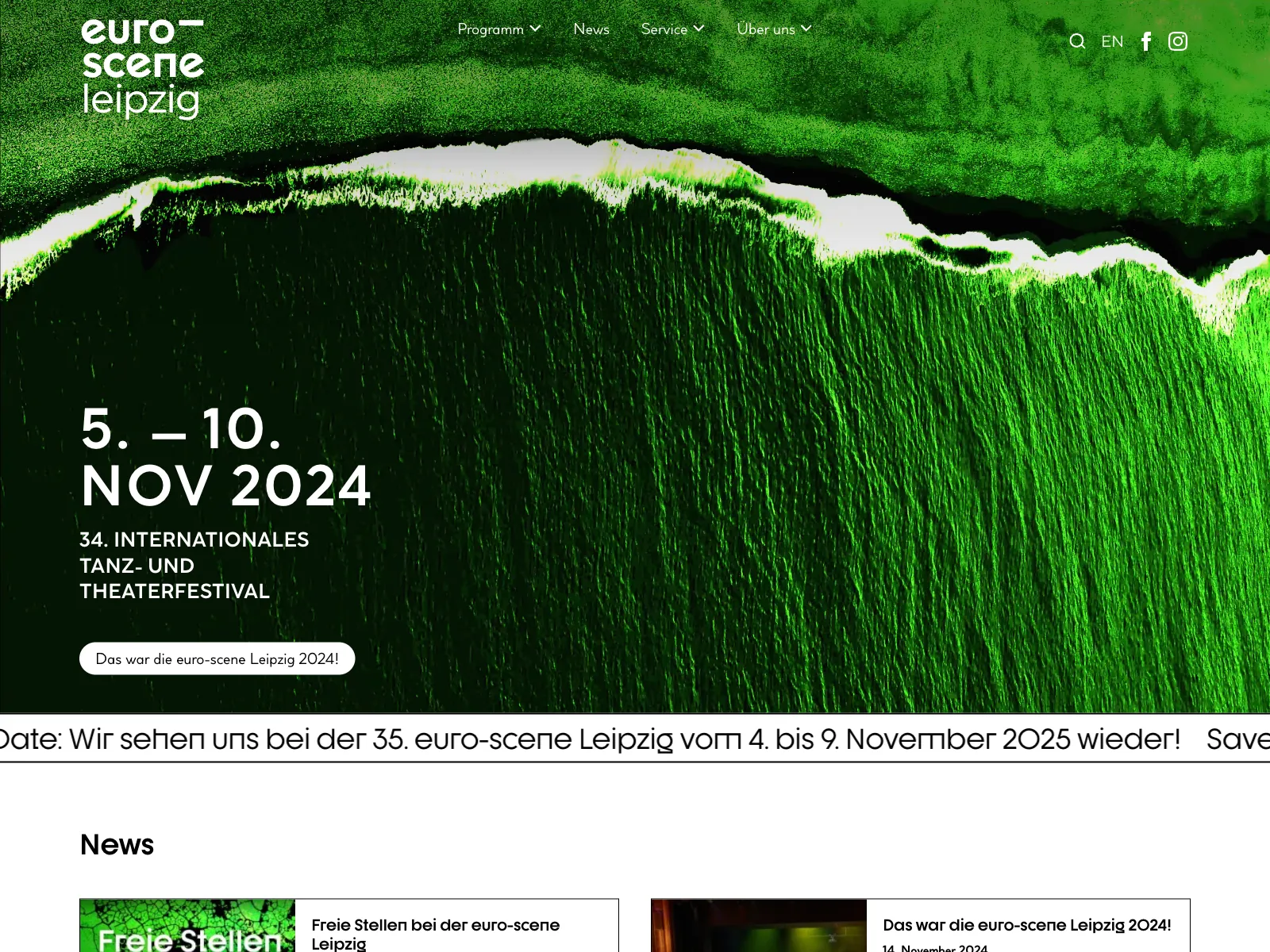 Frontend screenshot of euro-scene.de