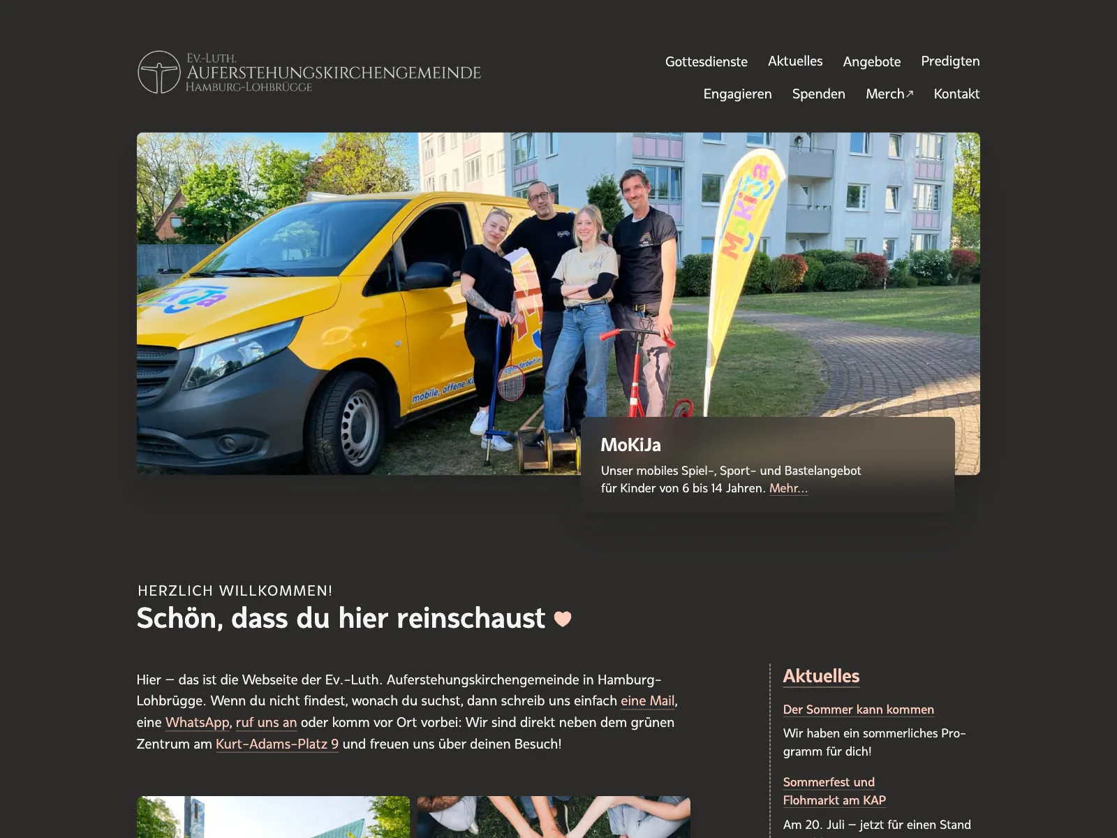 Frontend screenshot of kap-kirche.de