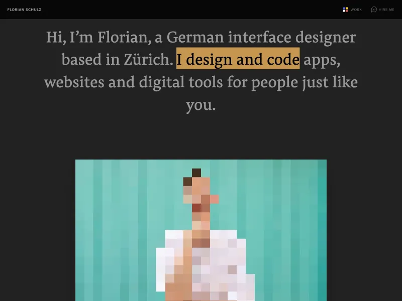 Screenshot of florianschulz.info
