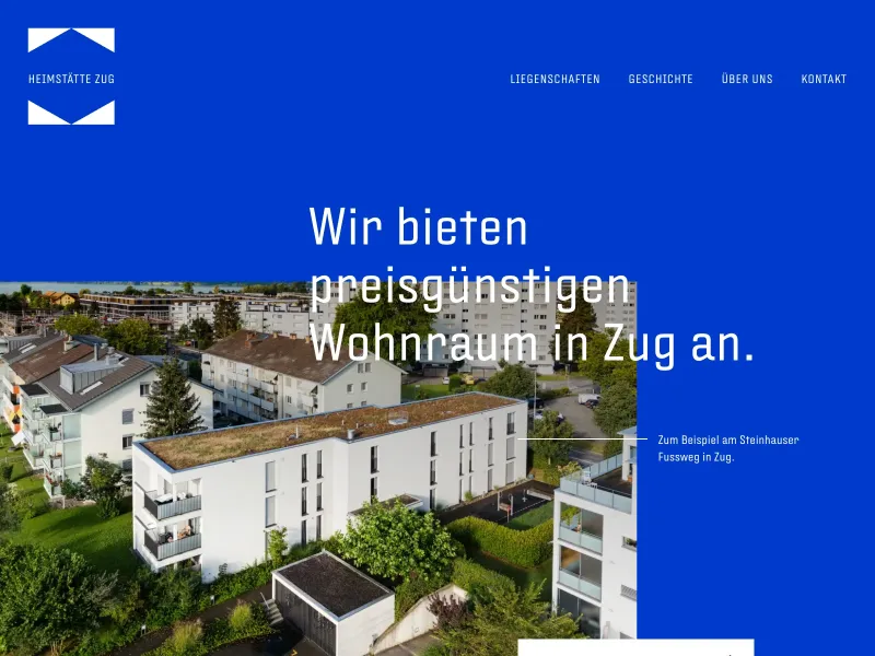 Screenshot of heimstaette-zug.ch