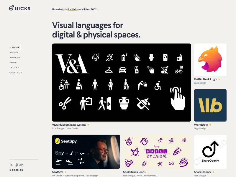 Screenshot of hicks.design