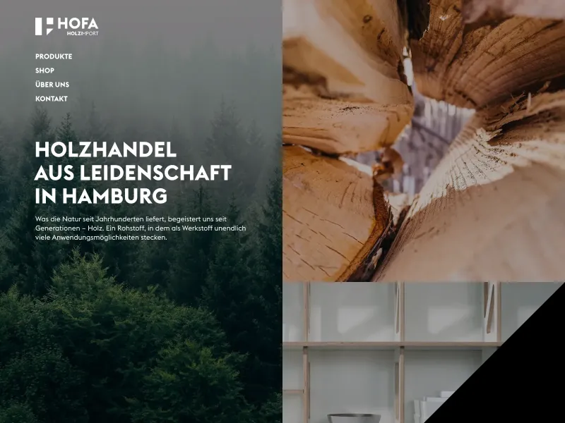 Screenshot of hofa-holz.de