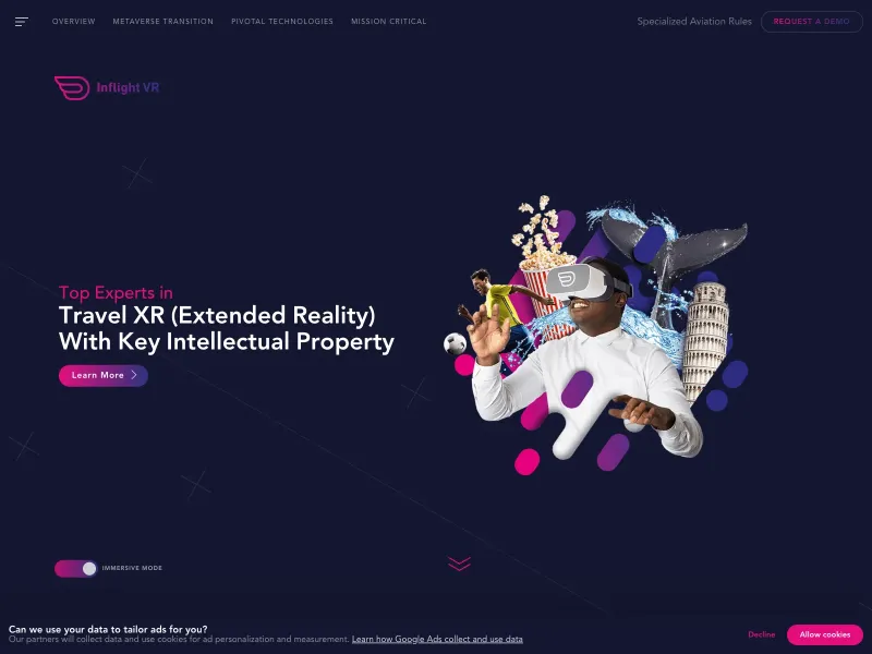 Screenshot of inflight-vr.com