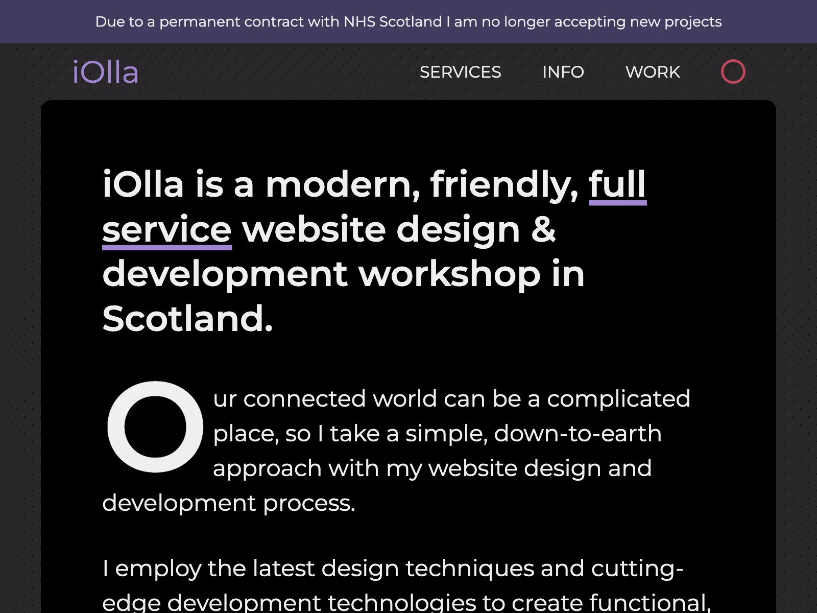Frontend screenshot of iolla.net