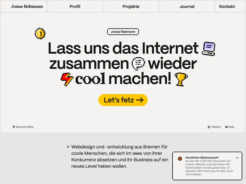 Screenshot of jonasrebmann.de