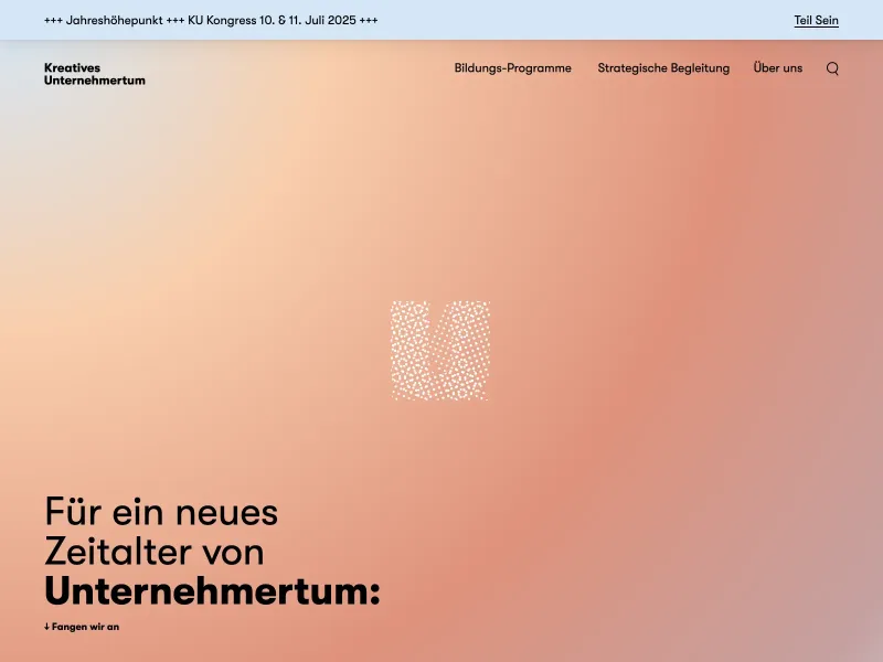 Screenshot of kreatives-unternehmertum.com