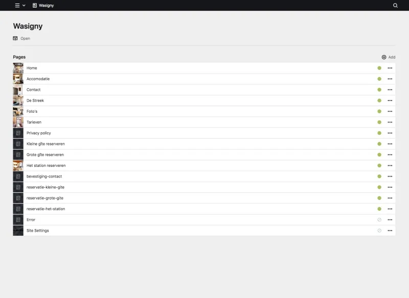 Backend screenshot of lagaredewasigny.com