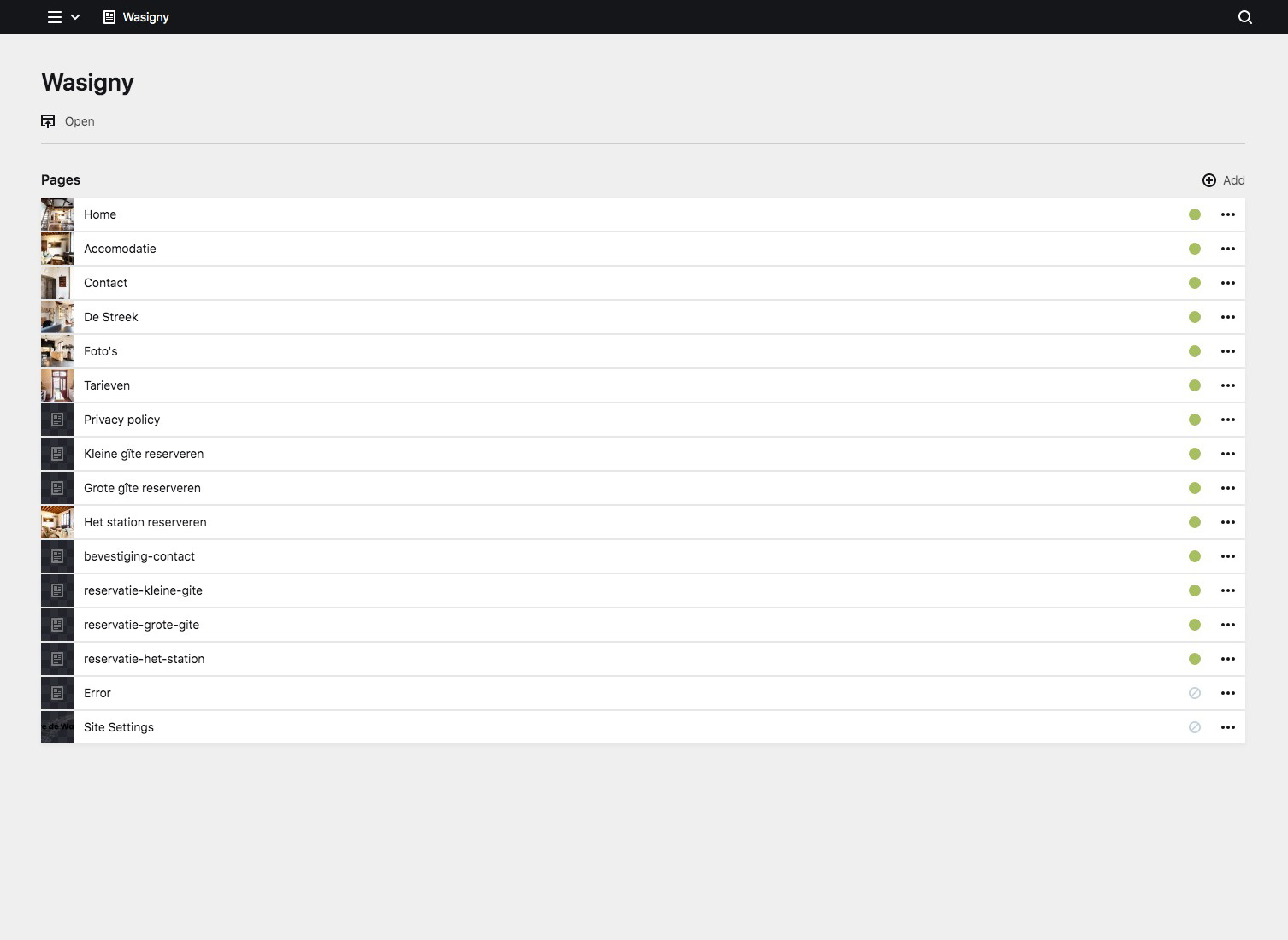 Backend screenshot of lagaredewasigny.com