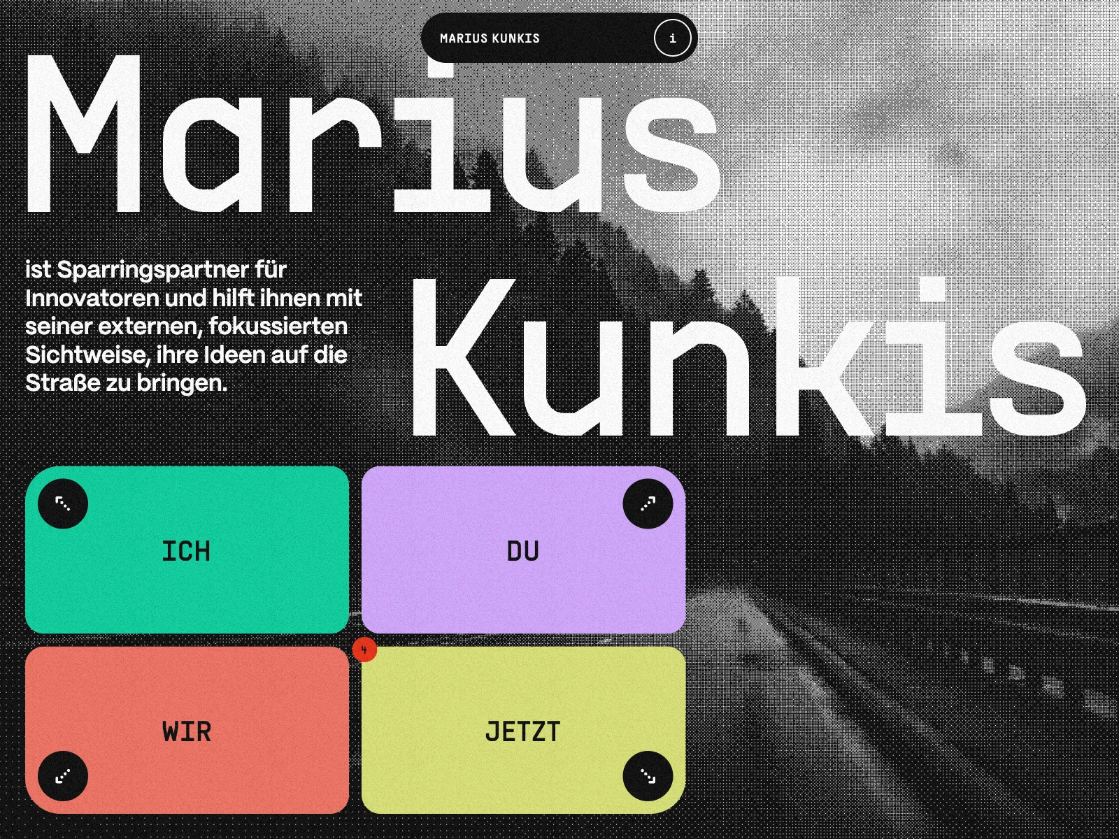 Frontend screenshot of mariuskunkis.de