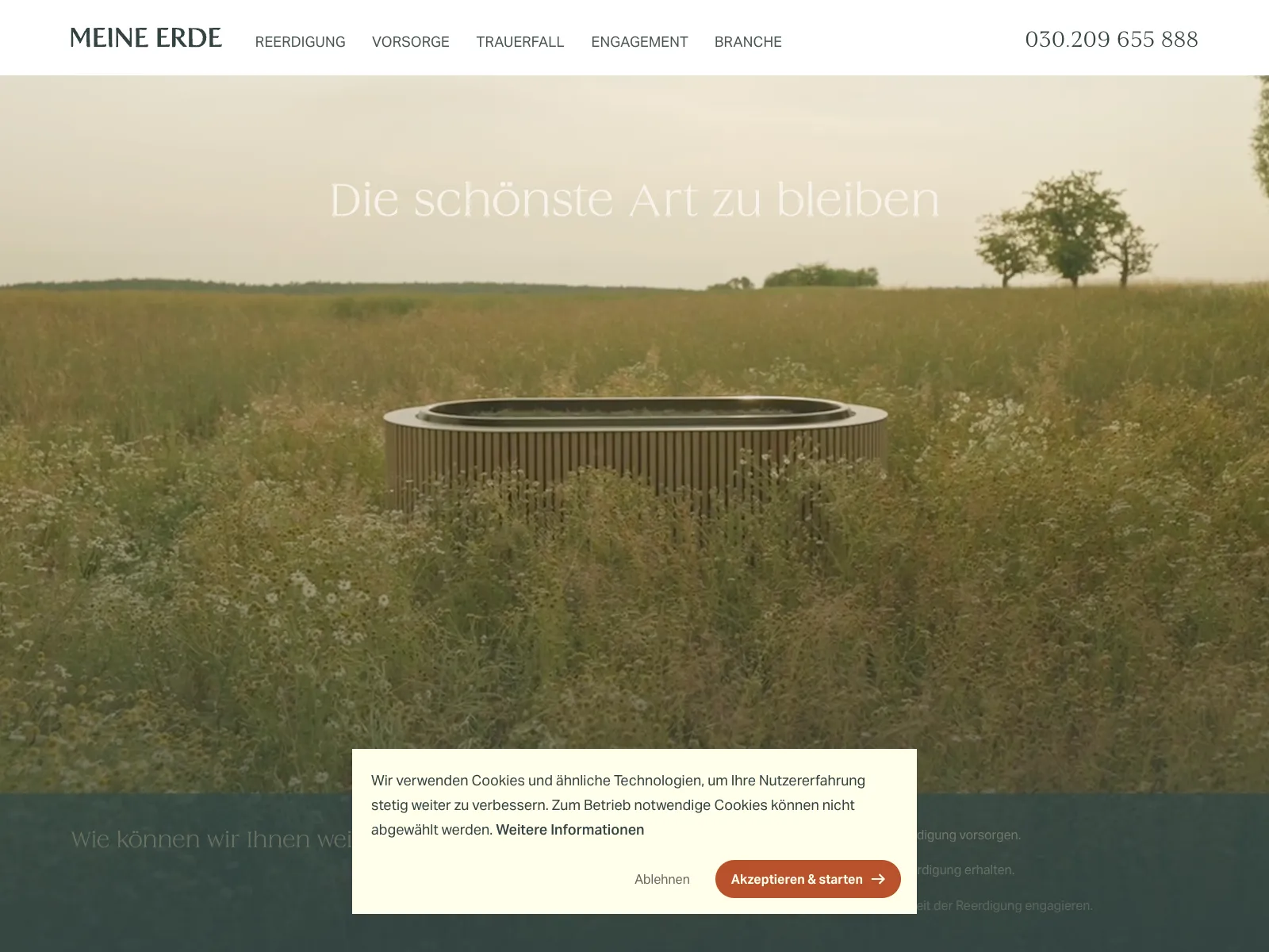 Frontend screenshot of meine-erde.de
