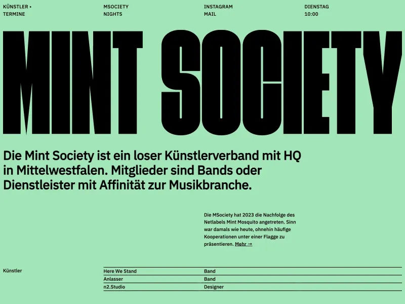 Screenshot of mintsociety.de
