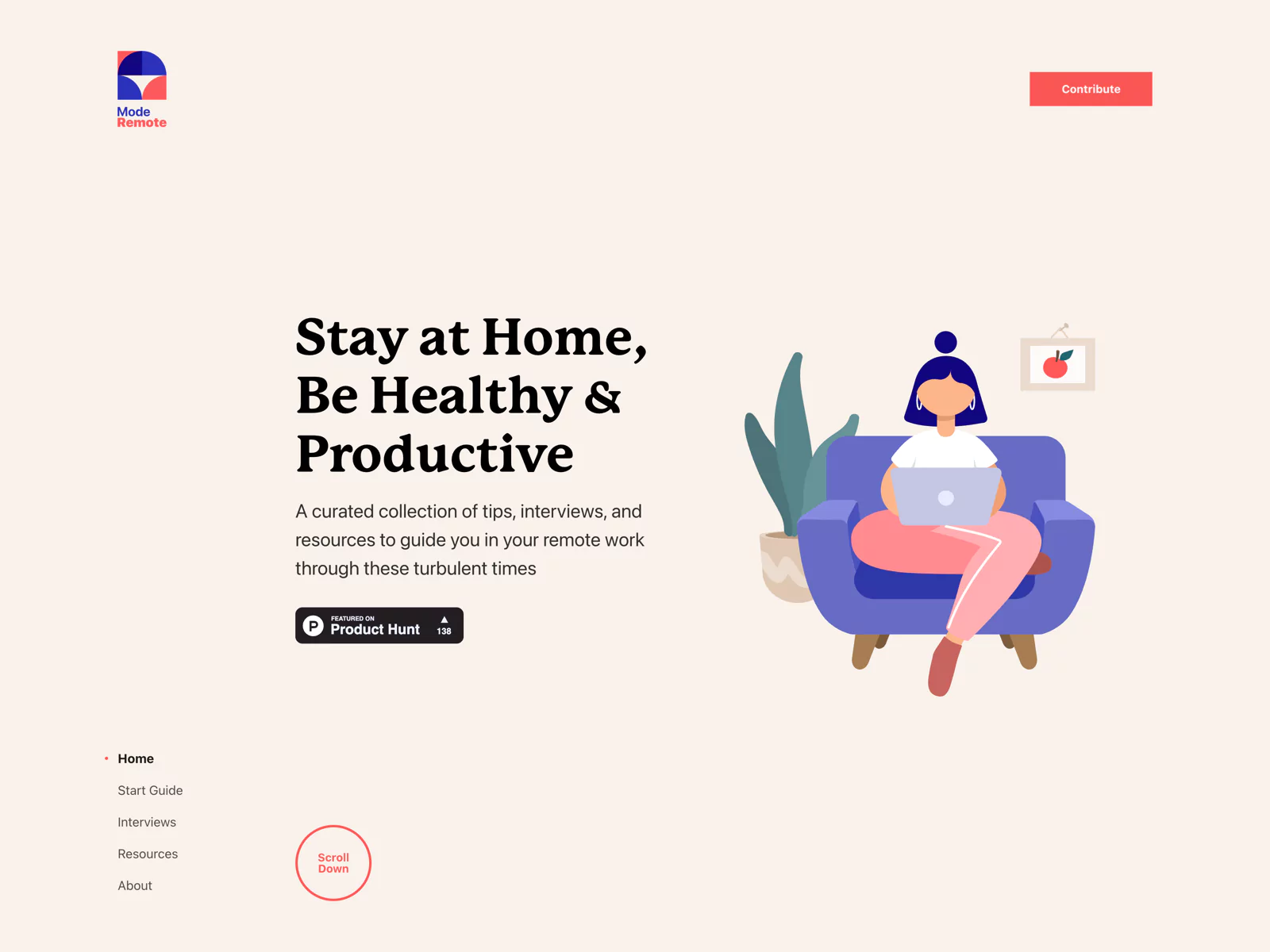 Frontend screenshot of moderemote.com