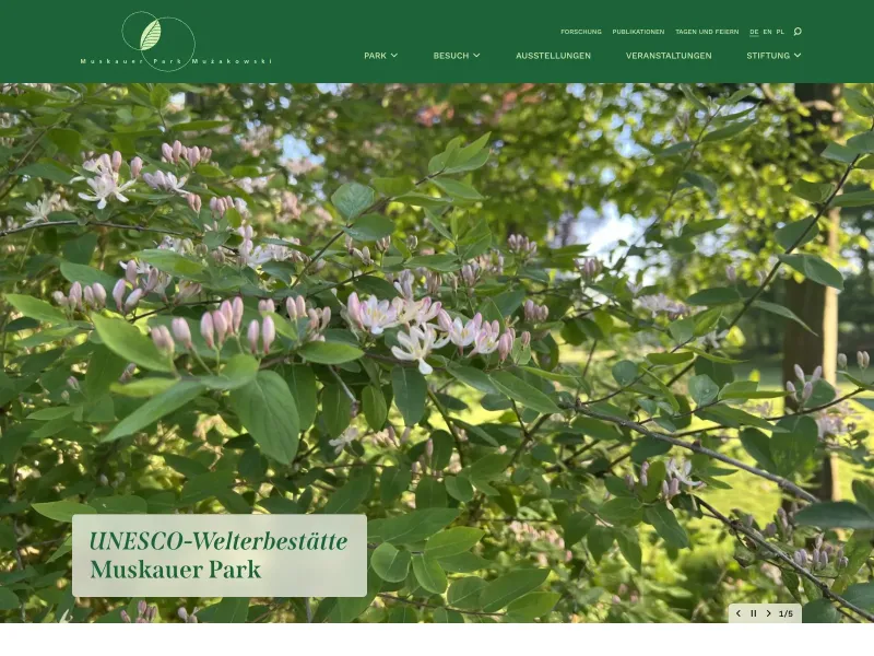 Screenshot of muskauer-park.de