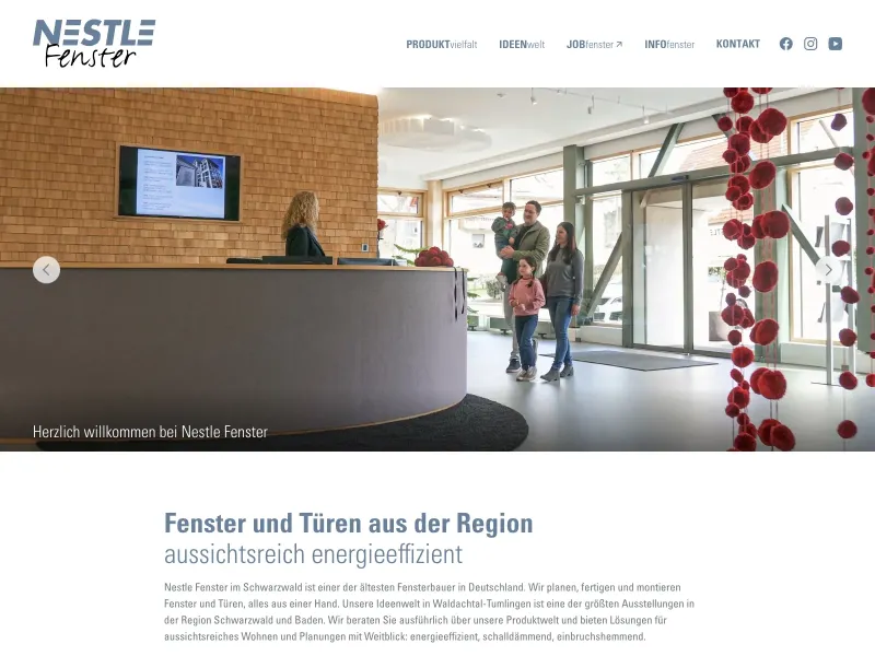 Screenshot of nestle-fenster.de