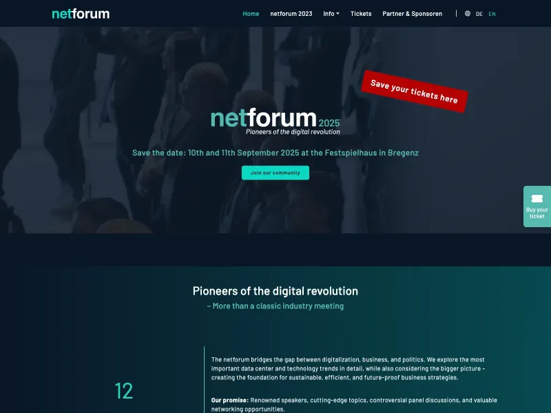 Screenshot of netforum.dtm-group.de