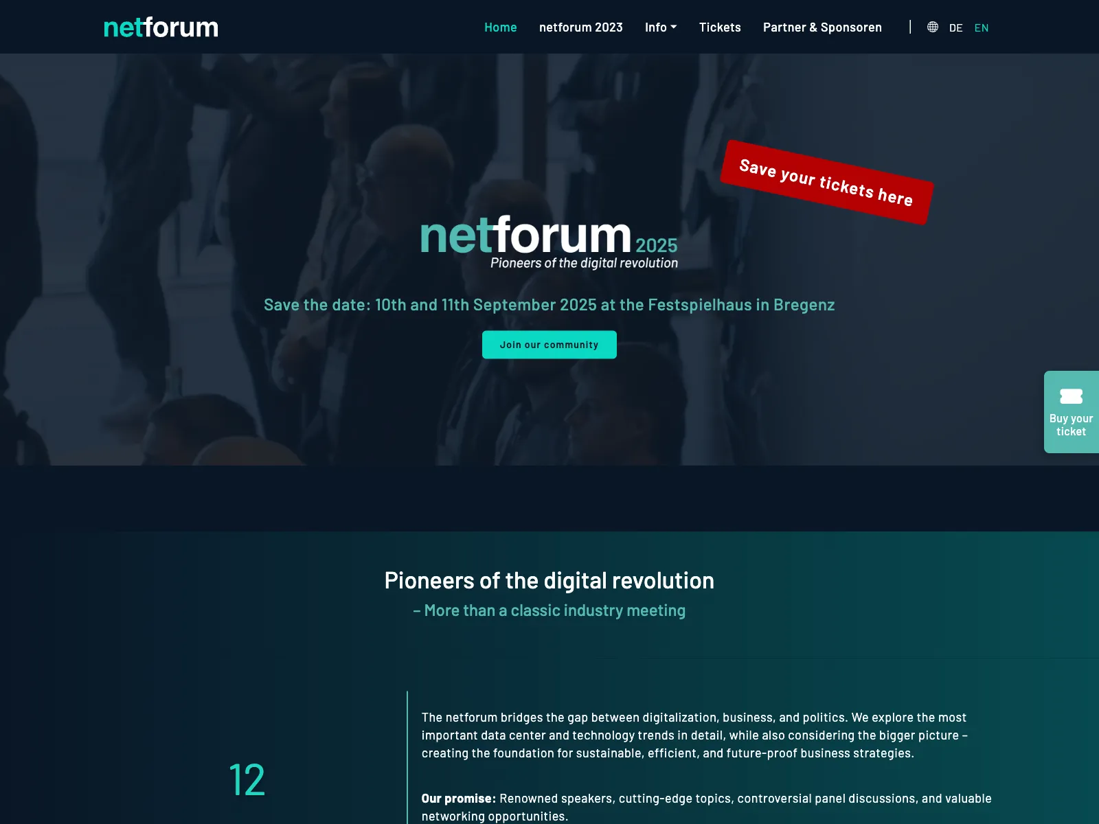Frontend screenshot of netforum.dtm-group.de
