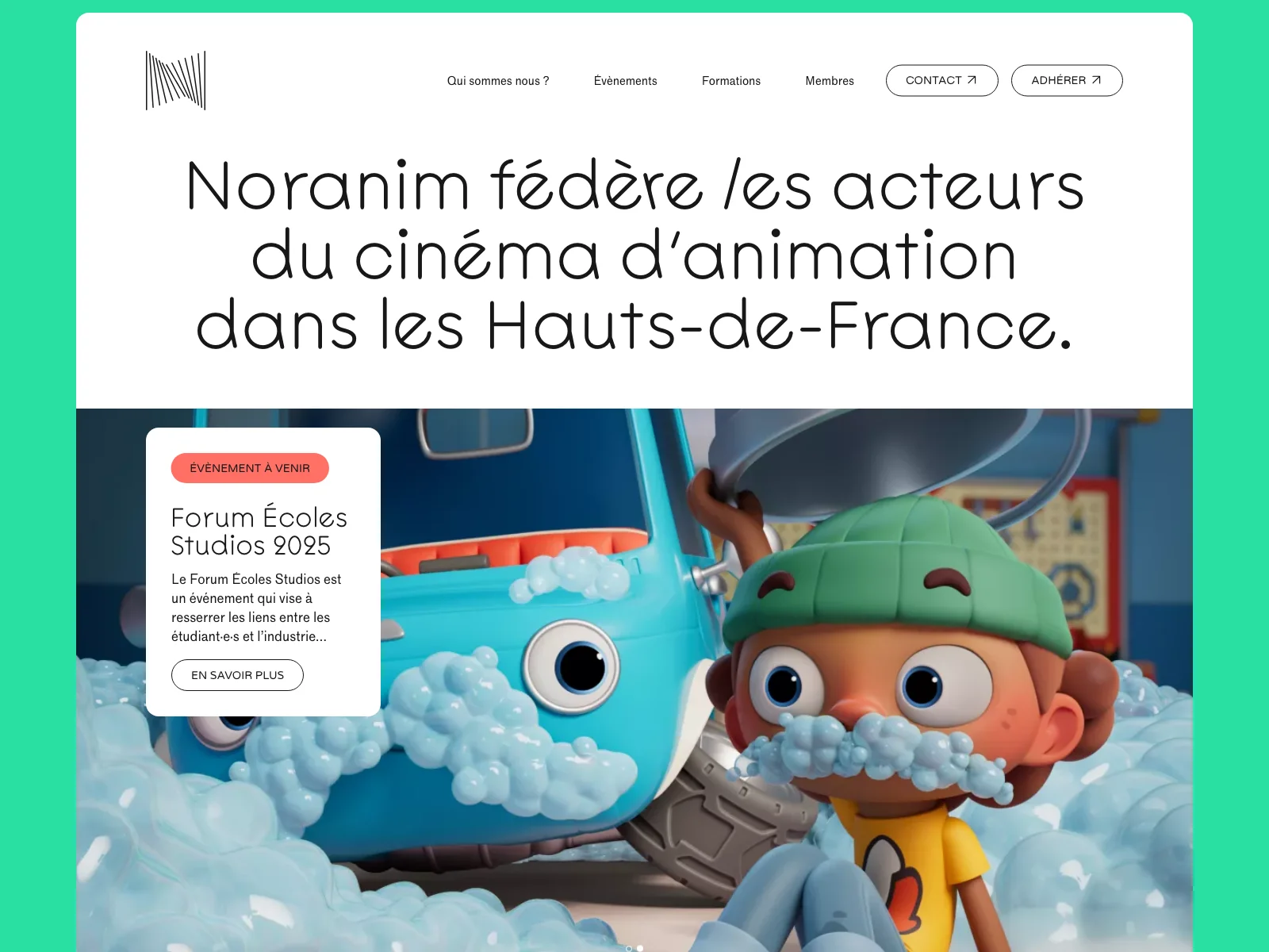 Frontend screenshot of noranim.fr