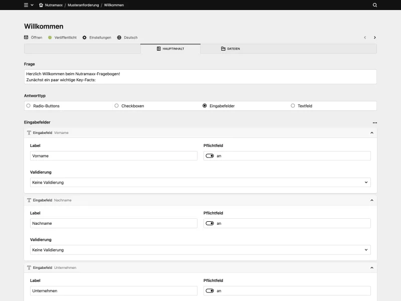 Backend screenshot of naturallymade.com