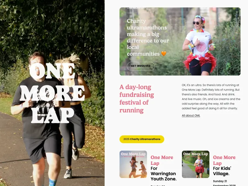 Screenshot of onemorelap.co.uk