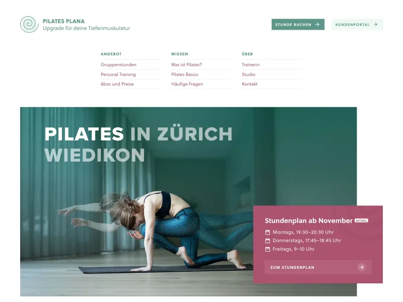 Screenshot of pilatesplana.ch