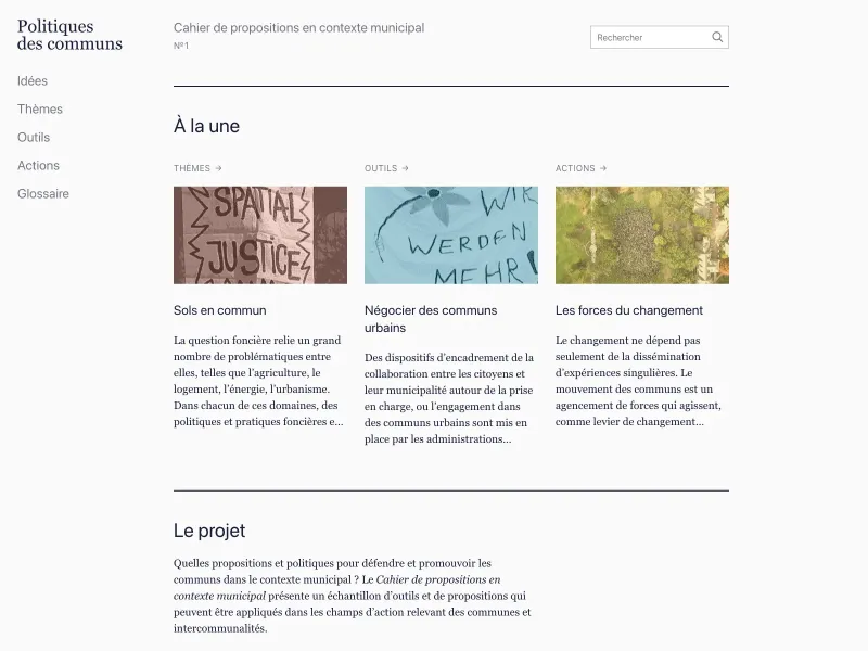 Screenshot of politiquesdescommuns.cc