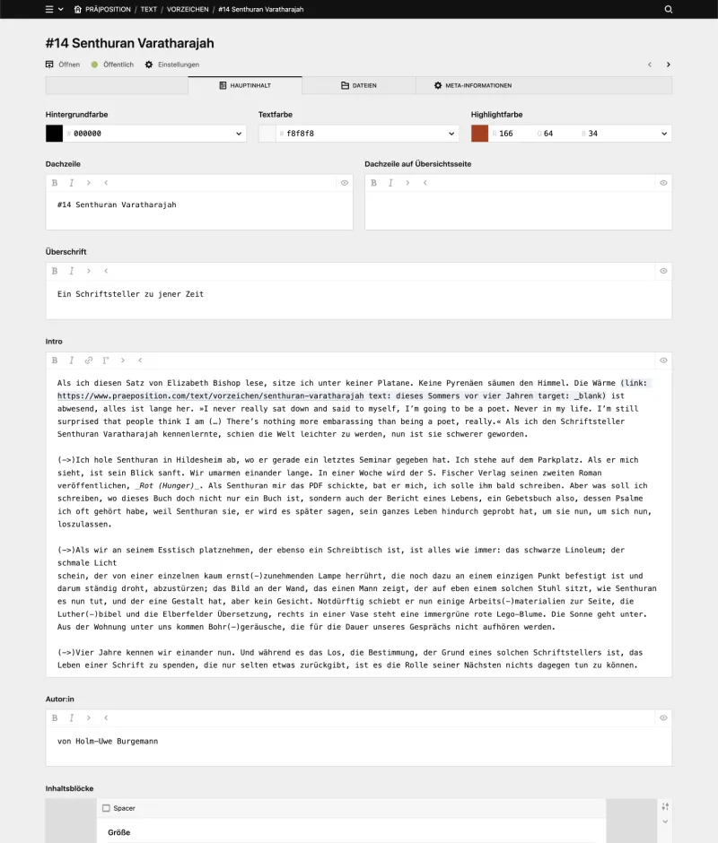 Panel screenshot of praeposition.com