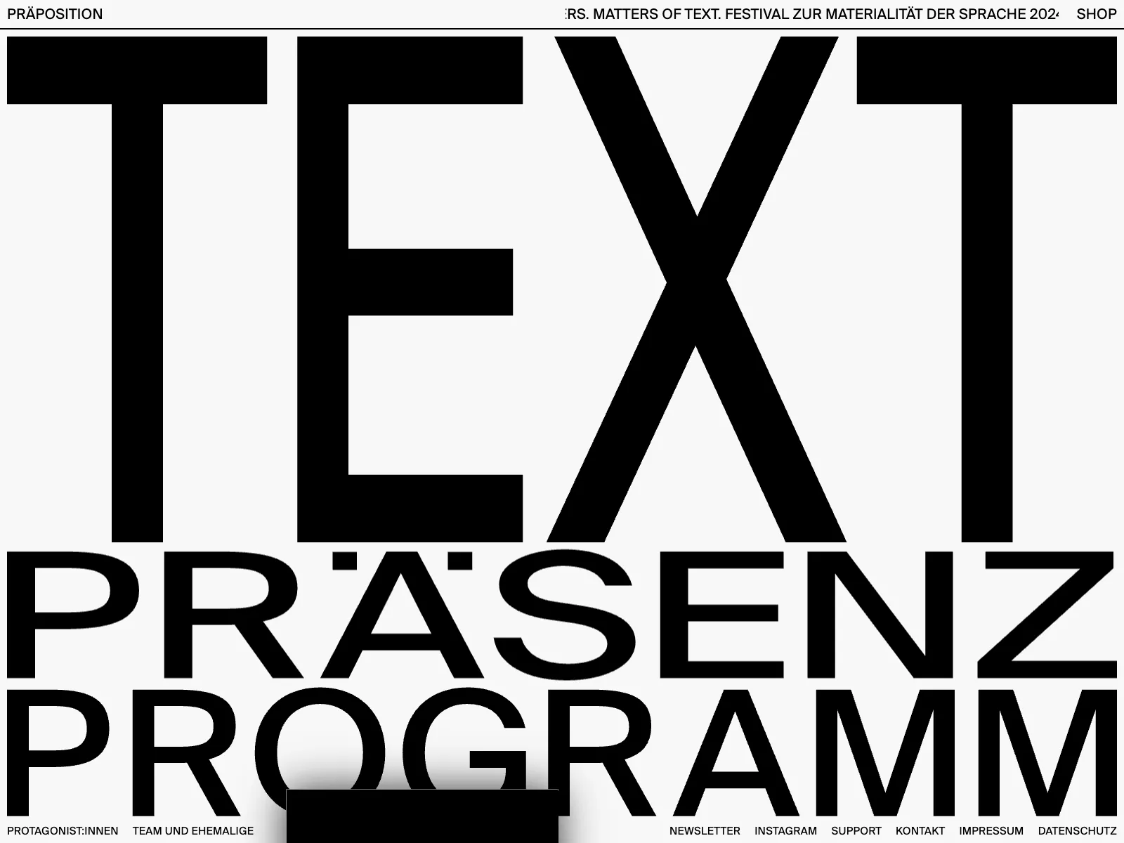 Frontend screenshot of praeposition.com