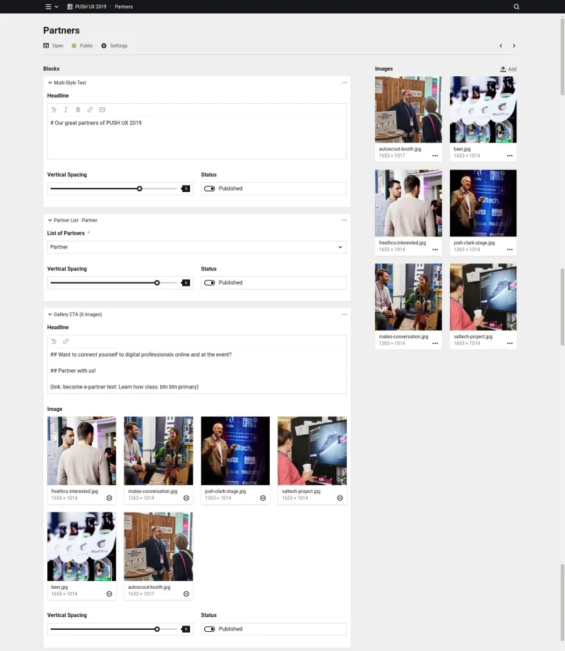 Panel screenshot of push-conference.com