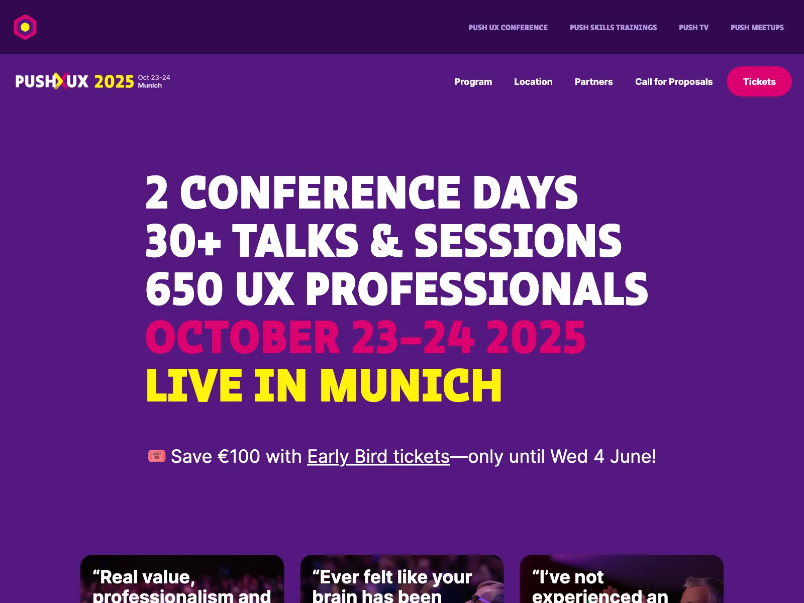 Frontend screenshot of push-conference.com