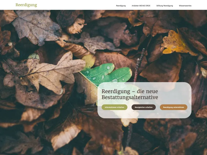 Screenshot of reerdigung.de
