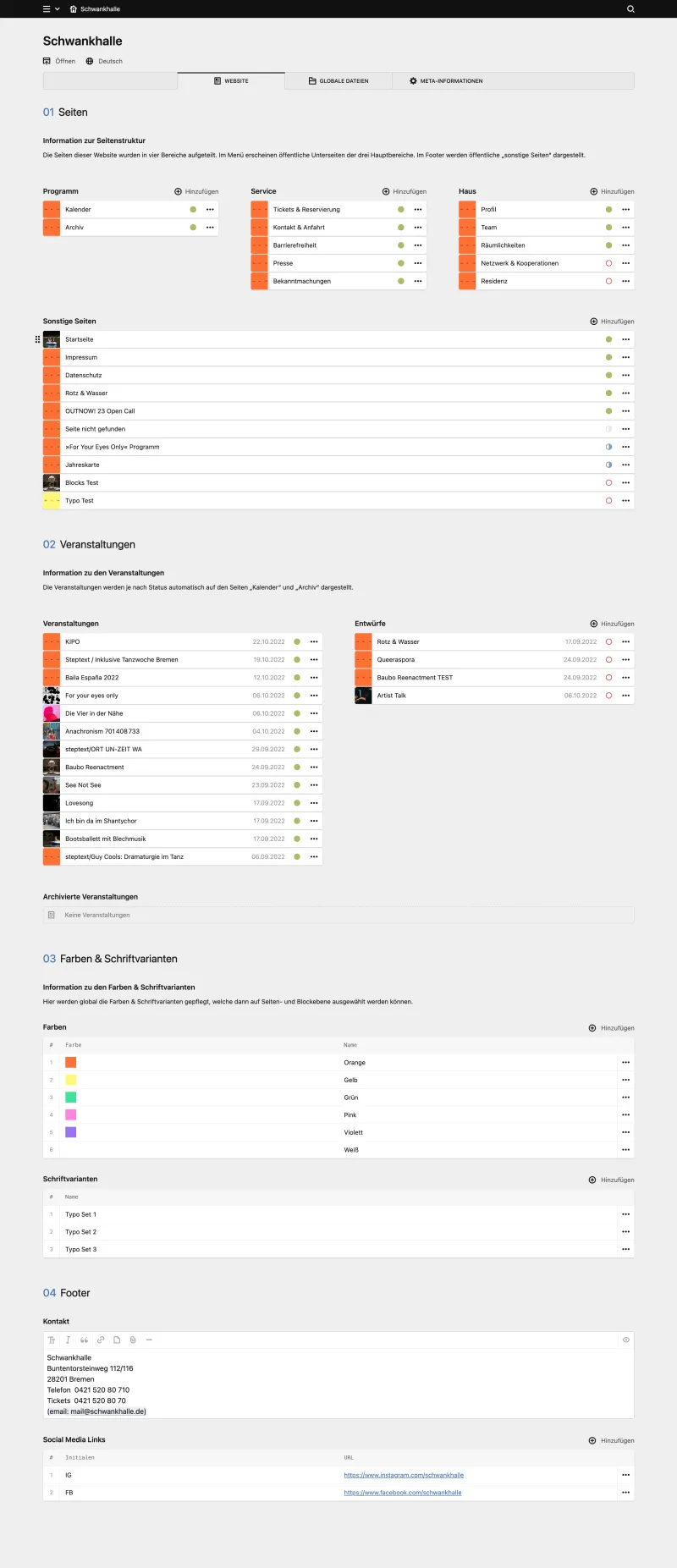 Backend screenshot of schwankhalle.de