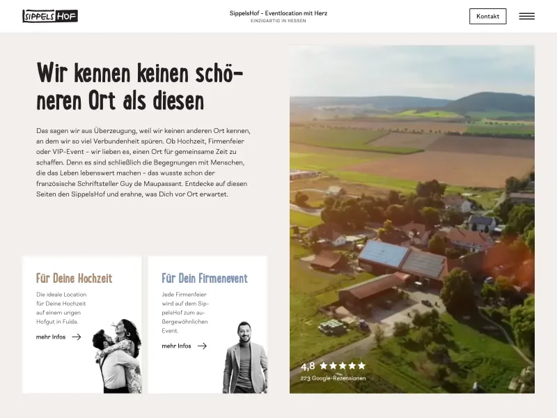 Screenshot of sippelshof.de