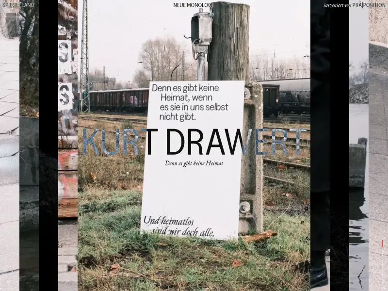 Screenshot of praeposition.com/spiegelland