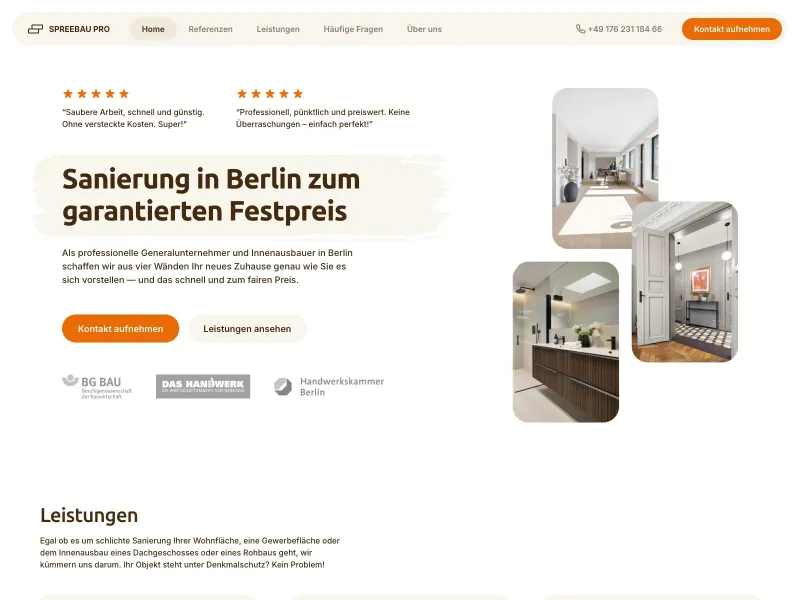 Screenshot of spreebaupro.de