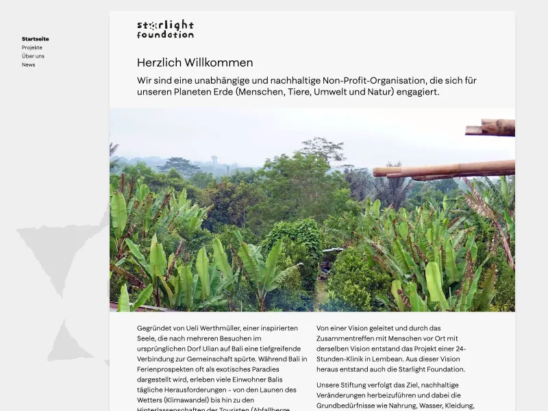 Screenshot of starlightfoundation.ch