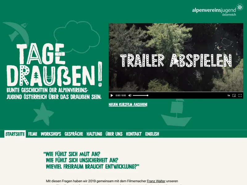Screenshot of tagedraussen.at
