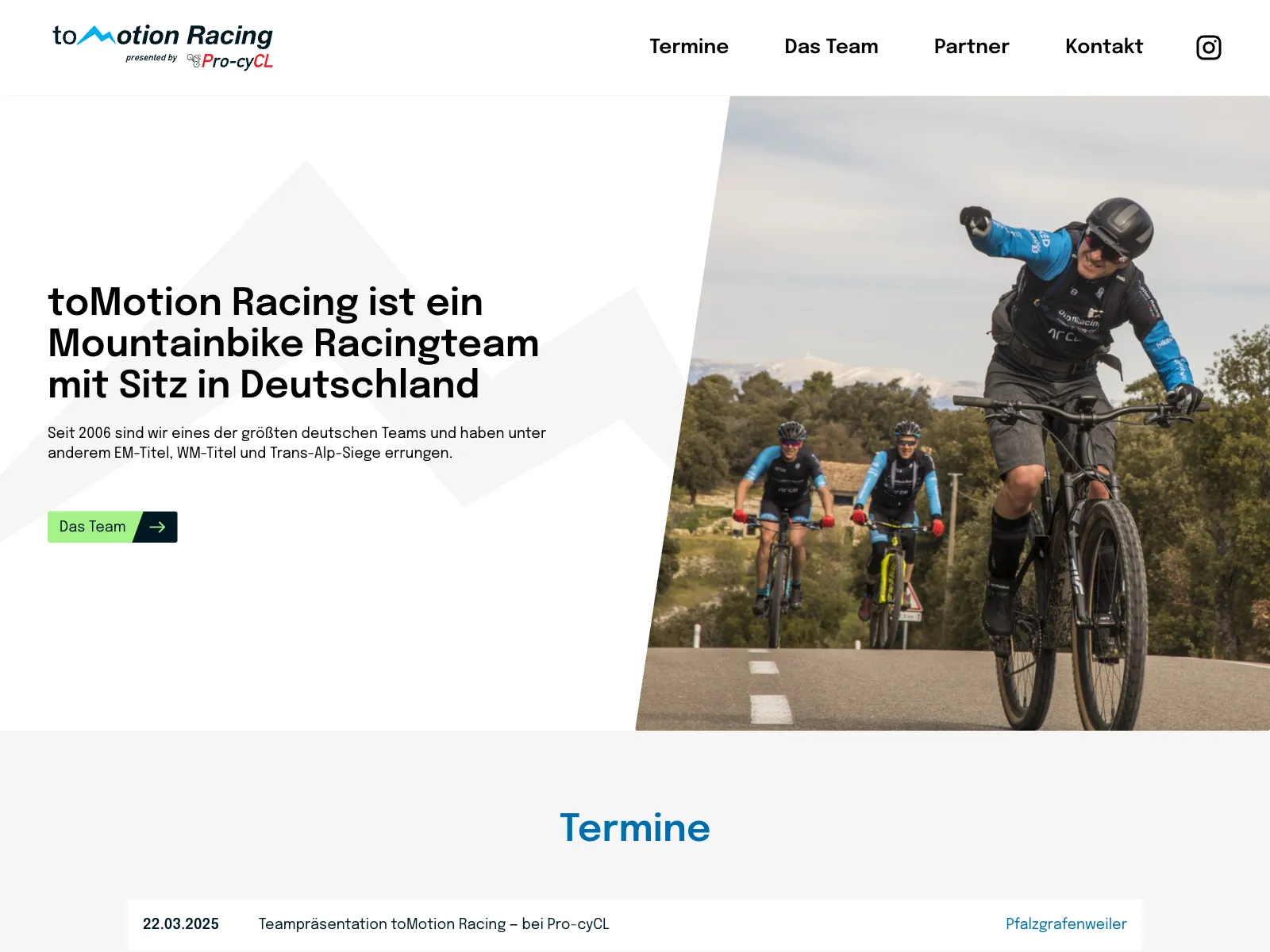 Frontend screenshot of tomotion-racing.de